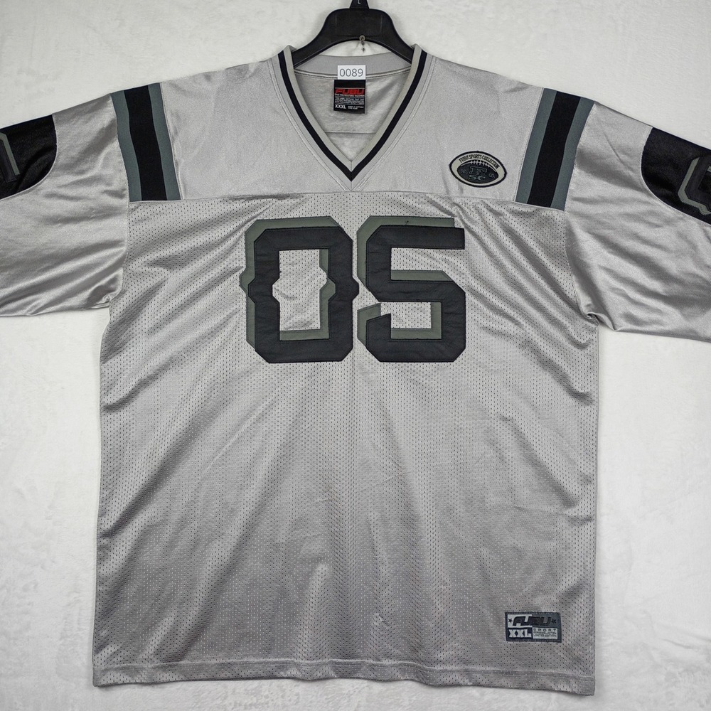 FUBU Sport Series Collection Jersey Silver Mesh V-Neck 05 XXXL Vintage 90s y2k
